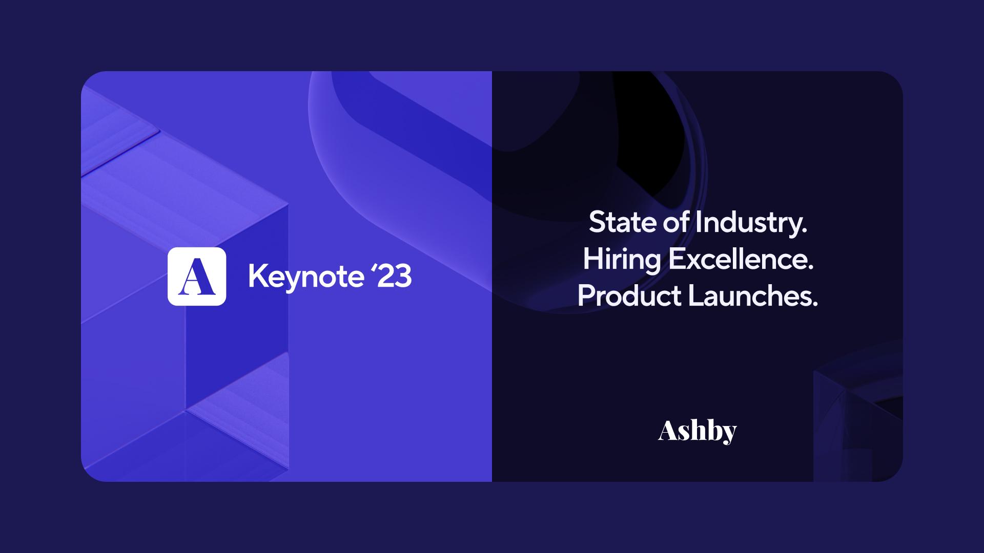 Ashby Keynote 2023 [Recording]