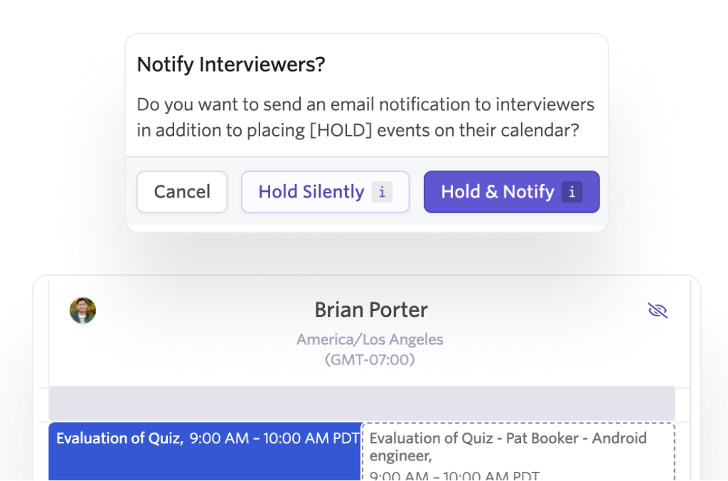 schedule holds for interviewers