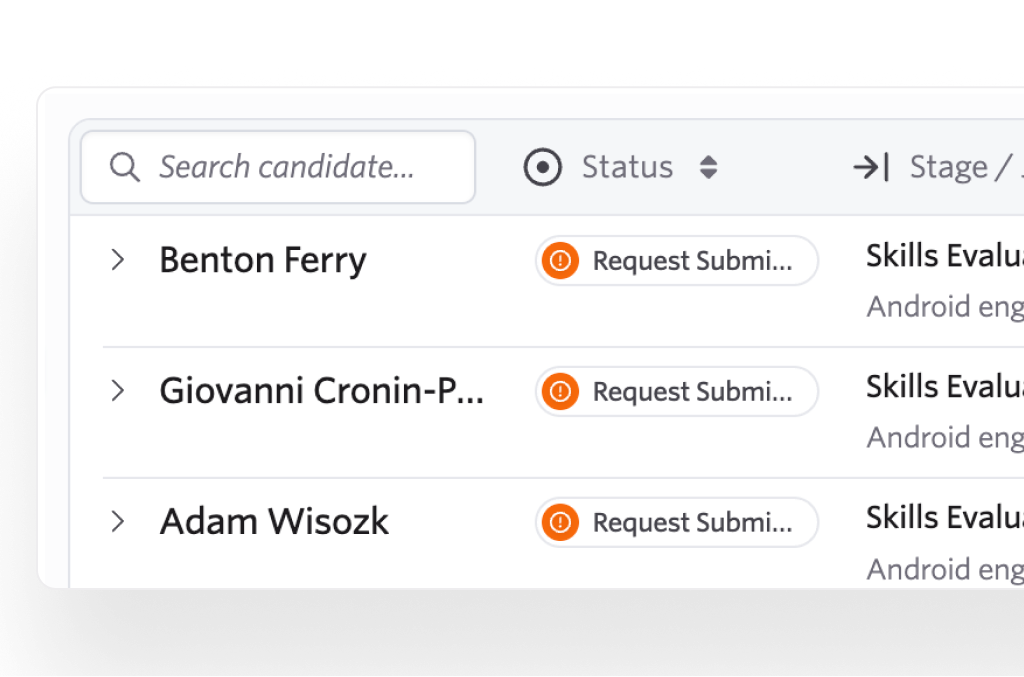 scheduling requests with status and queue