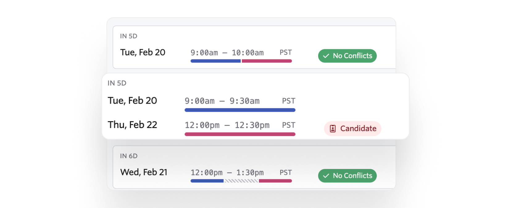 Automatically schedule interviews with candidates