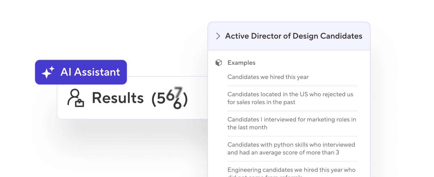 search with AI filters in CRM